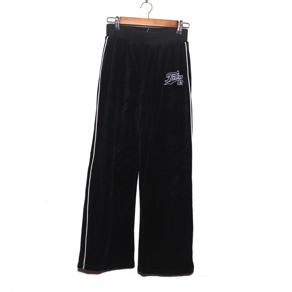 Fubu Forever 21 Black Velour Track Pants Size: XS
